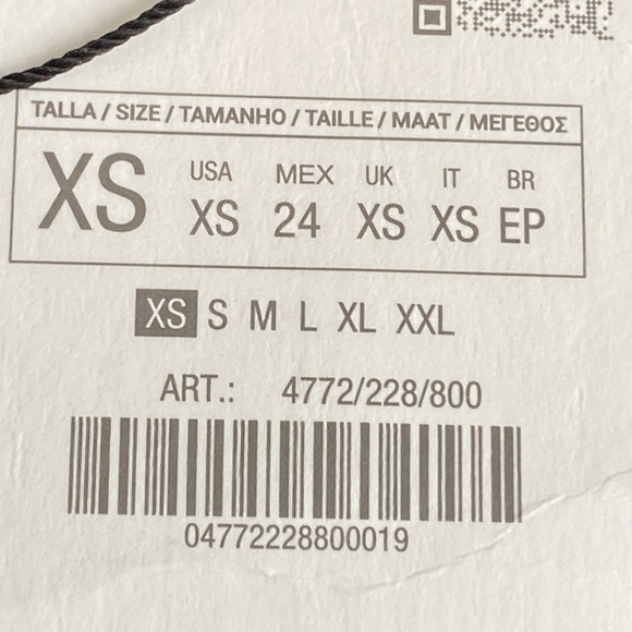 NWT. Zara Black Rhinestone Maxi Bow Short Dress. Side XS. - Picture 8 of 11